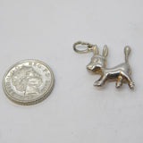 Sterling Silver Cartoon Deer Charm Pendant Vintage c1970s