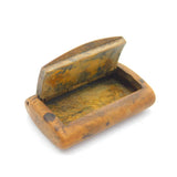Georgian Burr Walnut Treen Snuff Box Antique c1820