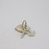 Sterling Silver Faith, Hope & Charity Cluster Charm Pendant Vintage c1970