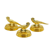 Art Deco Set of Sterling Silver Gilt Pheasant Place Settings Antique Chester