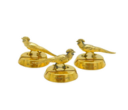 Art Deco Set of Sterling Silver Gilt Pheasant Place Settings Antique Chester