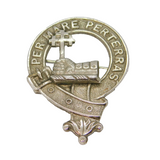 Victorian Silver Plated Clan McDonald Kilt Brooch Antique c1880's