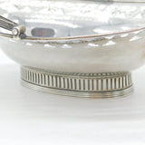 George III Sterling Silver Pierced Crescent Swing-Handle Basket Antique London