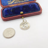 Sterling Silver Birthday 21st Medallion Charm Pendant Vintage c1970