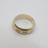 Sterling Silver Star Repeat Pattern Wedding Band Ring Vintage c1990 Size L 1/2