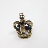 Sterling Silver Crown Charm Pendant Vintage c1970