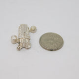 Sterling Silver European Building Charm Pendant Vintage c1970
