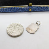 Sterling Silver & Enamel Polperro Shield Charm Pendant Vintage c1970