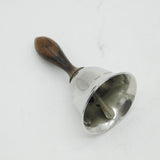 Sterling Silver Wooden Handled Small Dinner Bell Vintage 1984 London