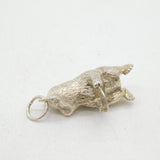 Sterling Silver Bear Butler Charm Pendant Vintage c1970