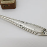 Continental .800 Silver Floral Novelty Angled Medicine Spoon Antique c1930
