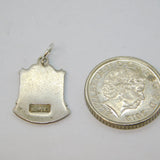 Sterling Silver Enamel Shield Glasgow Souvenir Charm Pendant Vintage c1970