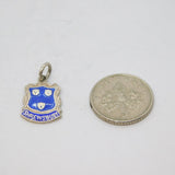 Sterling Silver Shrewsbury Enamel Shield Souvenir Charm Pendant Vintage c1970