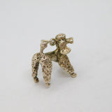 Sterling Silver Large Poodle Dog Charm Pendant Vintage c1970s