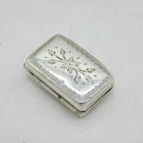 George IV Sterling Silver Floral Pattern Vinaigrette Antique 1826 Birmingham