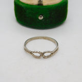 Sterling Silver Rope Twist Band Ring Vintage c1970 Size P 1/2 UK
