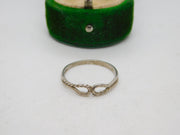 Sterling Silver Rope Twist Band Ring Vintage c1970 Size P 1/2 UK