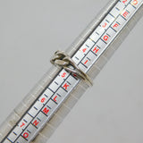 Sterling Silver Flat Curb Link Dress Band Ring Vintage c1970 Size J