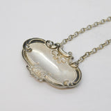 Sterling Silver Sherry Floral Decanter Label Vintage 1982 Birmingham