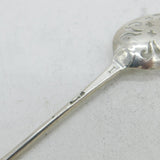 George II Sterling Silver Floral Pierced Mote Spoon Antique c1750