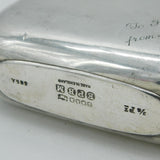 Victorian Silver Plated, Leather & Glass Stirrup Cup Hip Flask Antique c1880