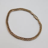 Italian Sterling Silver Boxy Wheat Chain Bracelet 21.5cm Contemporary c1990s