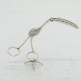 Victorian Pair of Sterling Silver Novelty Flamingo Ice Tongs Antique G. Unite