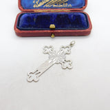 Sterling Silver Crucifix Cross Charm Pendant Vintage c1970