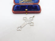 Sterling Silver Crucifix Cross Charm Pendant Vintage c1970
