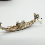 Sterling Silver Venetian Gondola Charm Pendant Vintage c1970