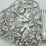 Edwardian Sterling Silver Stag & Oak Leaf Nurses Buckle Antique 1907 Birmingham