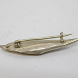 Sterling Silver Pea in the Pod Paste Set Brooch Pin Antique 1919 Birmingham
