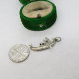 Sterling Silver Venetian Gondolier Charm Pendant Vintage c1970