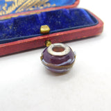 Sterling Silver and Coloured Glass Miniature Vase Charm Pendant Vintage c1970
