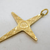 Sterling Silver Gilt Religious Cross Pendant Vintage 1961 Birmingham