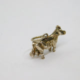 Sterling Silver Cow Charm Pendant Vintage c1970