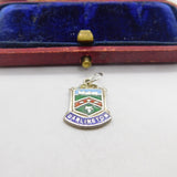 Sterling Silver & Enamel Darlington Crest Charm Pendant Vintage c1970
