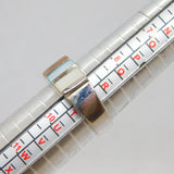 Sterling Silver Dyed Shell Chunky Dress Band Ring Contemporary c2000 Size S 1/2