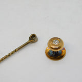 Victorian Boxed 15ct Gold & 0.2ct Diamond Interchangeable Stud & Pin Set Antique