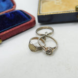Sterling Silver Trio of Love Rings Charm Pendant Vintage c1970
