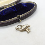 Sterling Silver Walking Ostrich Charm Pendant Vintage c1970