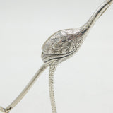 Victorian Pair of Sterling Silver Novelty Flamingo Ice Tongs Antique G. Unite
