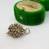 Sterling Silver Hedgehog Charm Pendant Vintage c1970