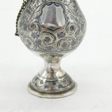 19th Century Russian Silver Niello Enamel Rosewater Sprinkler Antique c1880s
