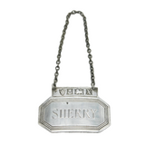 Sterling Silver Large Sherry Decanter Label Vintage 1972 Birmingham