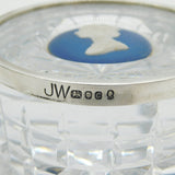 Elizabeth II Sterling Silver Cut Glass Wedgwood Jubilee Paperweight Vintage