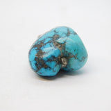Art Deco Sterling Silver Mounted Raw Turquoise Drop Pendant Antique