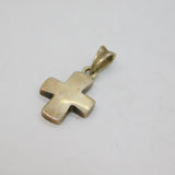 Sterling Silver Minimalist Cross Charm Pendant Vintage c1970s