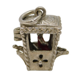 Sterling Silver Royal Carriage Opening Charm Pendant Vintage c1970