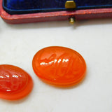 Job Lot Of Intaglios Carnelian Seal Islamic Script Text Antique Georgian c1820